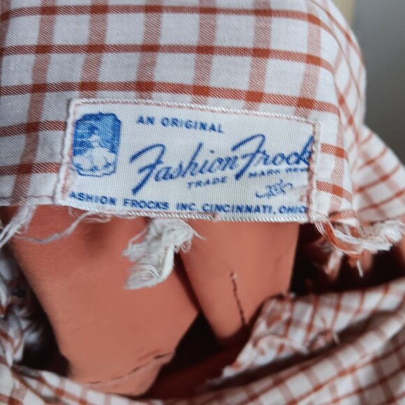 Women's sz 8 Vintage Dress 50's Fashion Frocks Checkered Country Party Dress - Picture 3 of 10